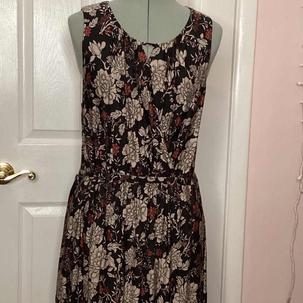 Garnet Hill floral maxi dress Womens large